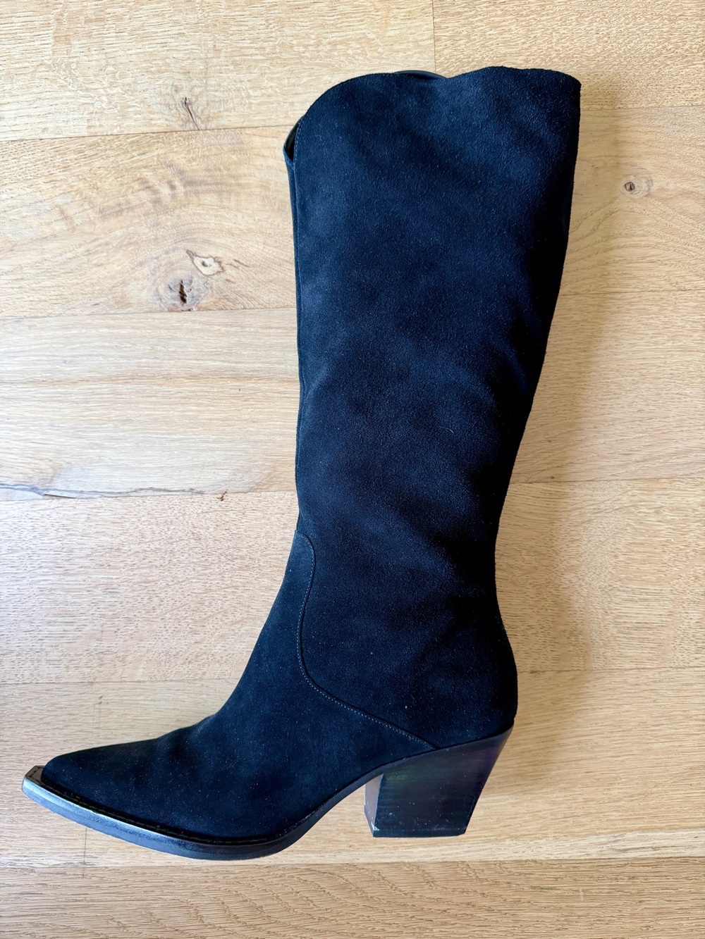 Dolce Vita Black Suede knee high Block Heel Boot